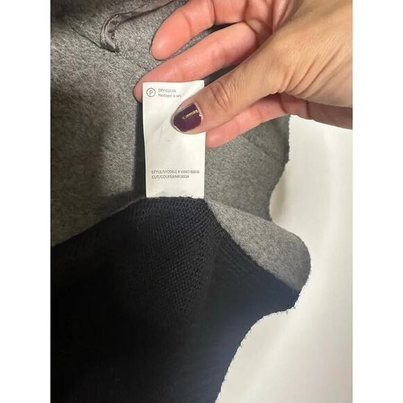 Vince Women’s Sweater-back Draped Jacket Grey Wool Blend Size XXS - Picture 13 of 14